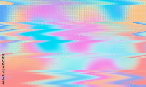 
Blurred Abstract Holographic gradient blended rainbow colors with  enhanced half tone, digital soft noise and grain textures for trending Lo-Fi background pattern