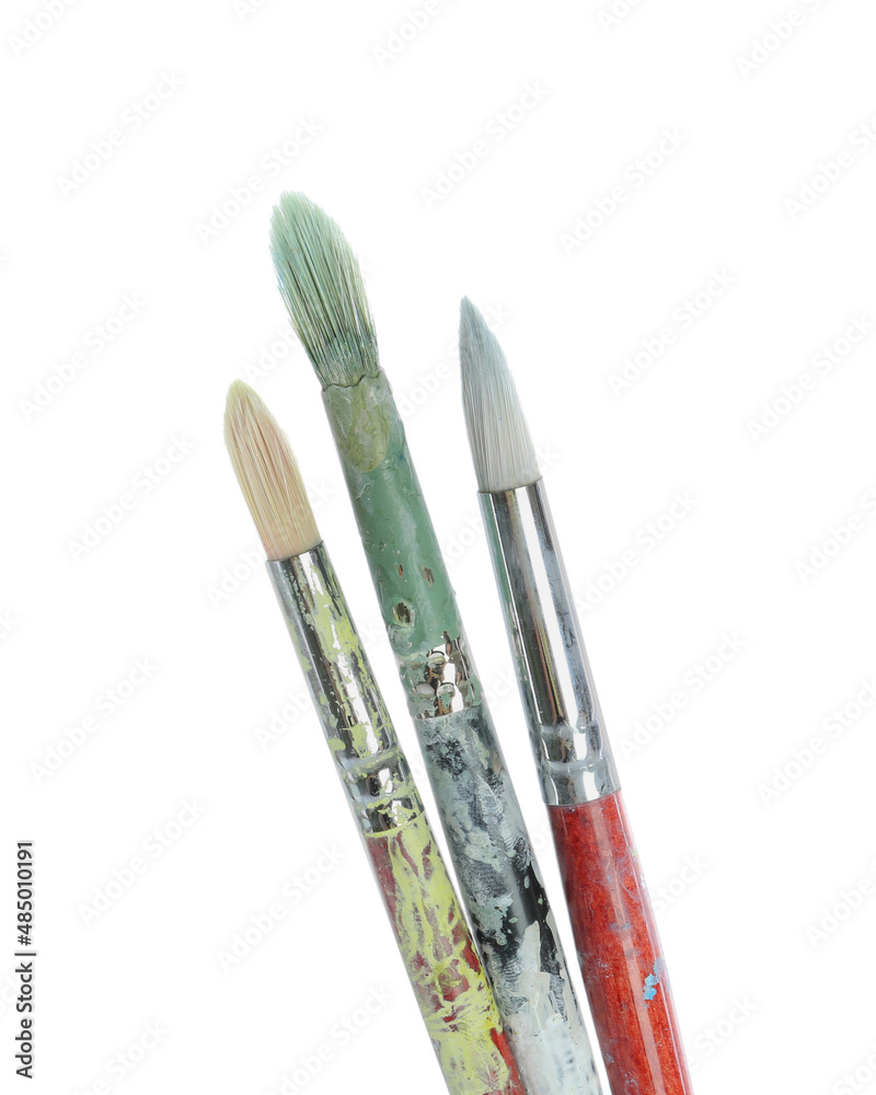 Obraz premium Set of paintbrushes on white background. Art supplies