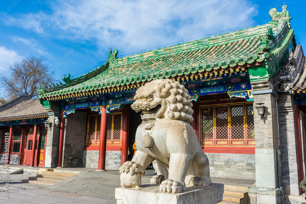 Naklejka premium Landmark in the historic center of Beijing, capital city of China