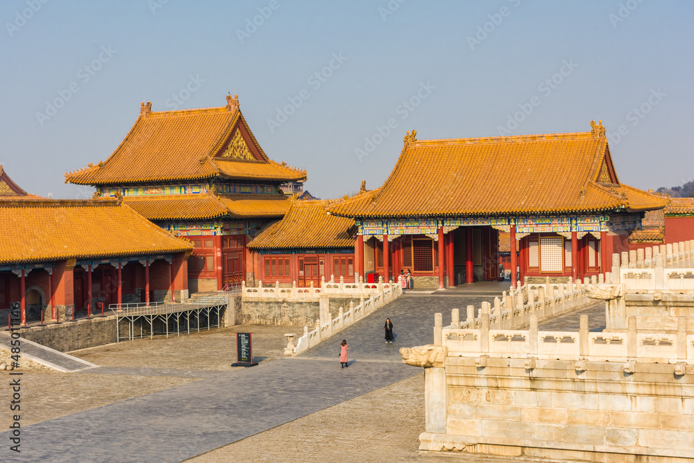 Amazing view of the Forbidden City of Beijing, China