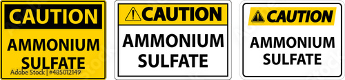 Caution Ammonium Sulfate Symbol Sign On White Background