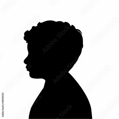 a boy head silhouette vector © turkishblue