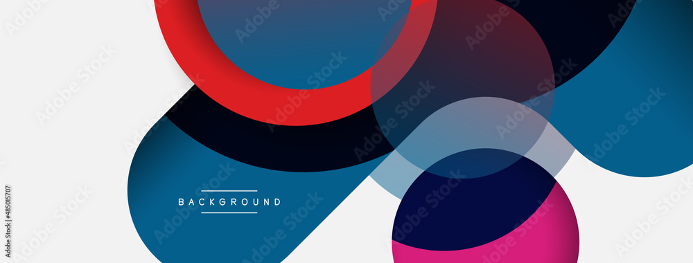 Vector round shapes circles minimal geometric background. Vector illustration for wallpaper banner background or landing page Vector round shapes circles minimal geometric background. Vector illustration for wallpaper banner background or landing page
