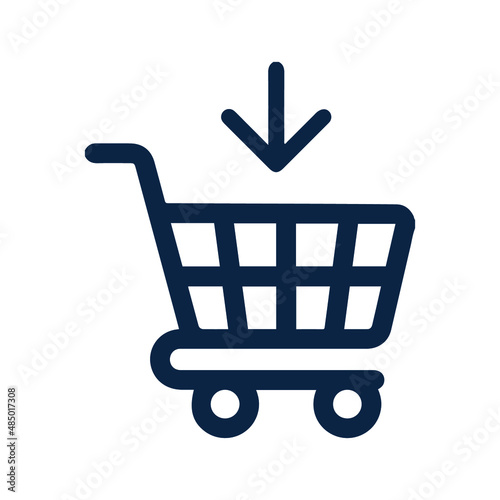 Add to cart caddie or shopping cart icon photo