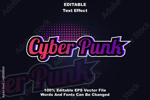 cyber punk editable text effect