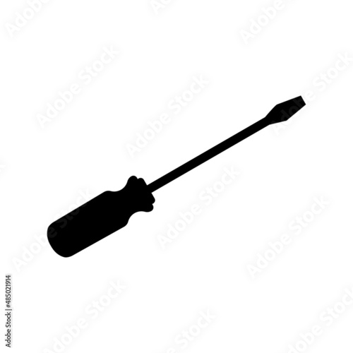screwdriver silhouette vector isolated on white background