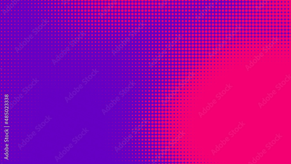 Dots halftone purple pink color pattern gradient texture with technology digital background. Pop art comics with nature graphic design. Dots halftone purple pink color pattern gradient texture with technology digital background. Pop art comics with nature graphic design.