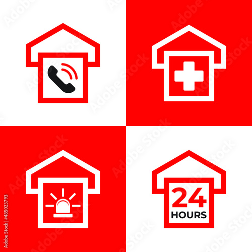 Modern emergency logo icon concept 