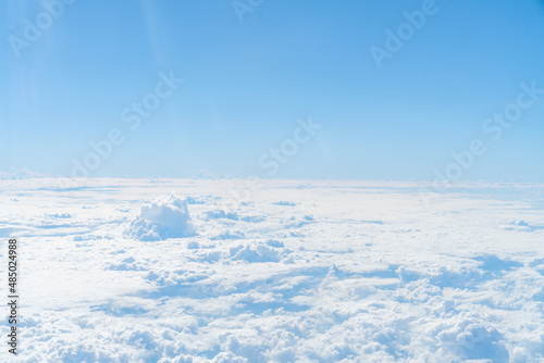 Blue sky and white clouds on a sunny day