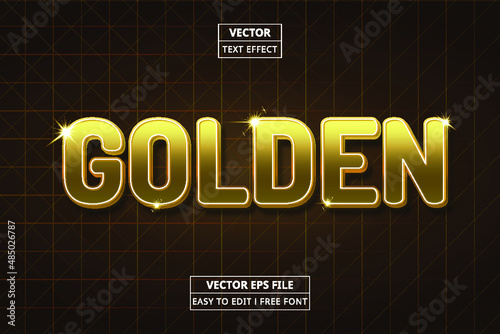 Text effect golden