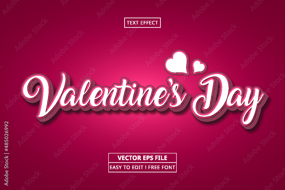 Text effect valentine day Text effect valentine day
