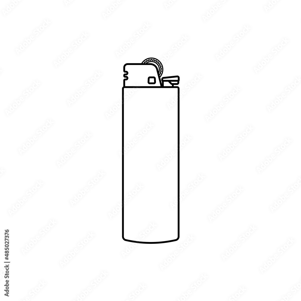 Lighter Outline Icon Illustration on White Background Stock Vector | Adobe  Stock