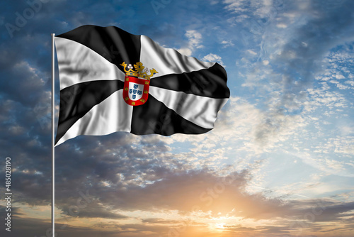 Waving National flag of Ceuta photo