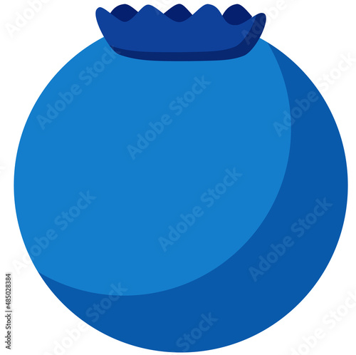 Vector ícono mora azul, frutilla del bosque