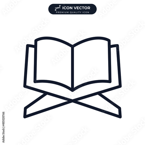 The Holy Quran icon symbol template for graphic and web design collection logo vector illustration