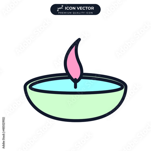 candle ramadan icon symbol template for graphic and web design collection logo vector illustration