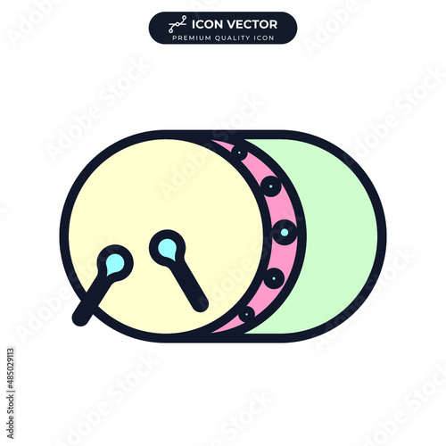 Drum mosque icon symbol template for graphic and web design collection logo vector illustration