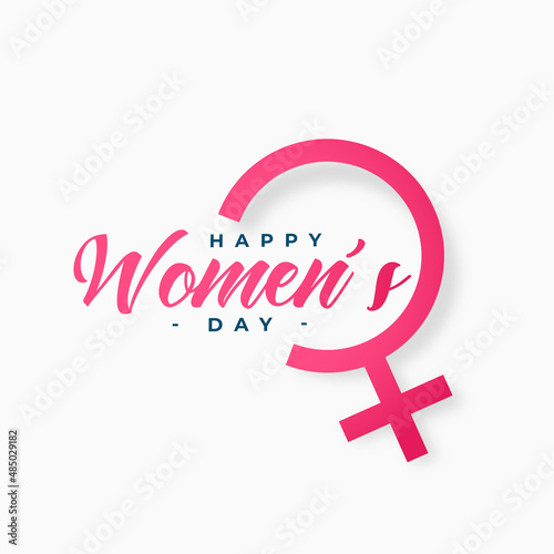 womens day card with female symbol