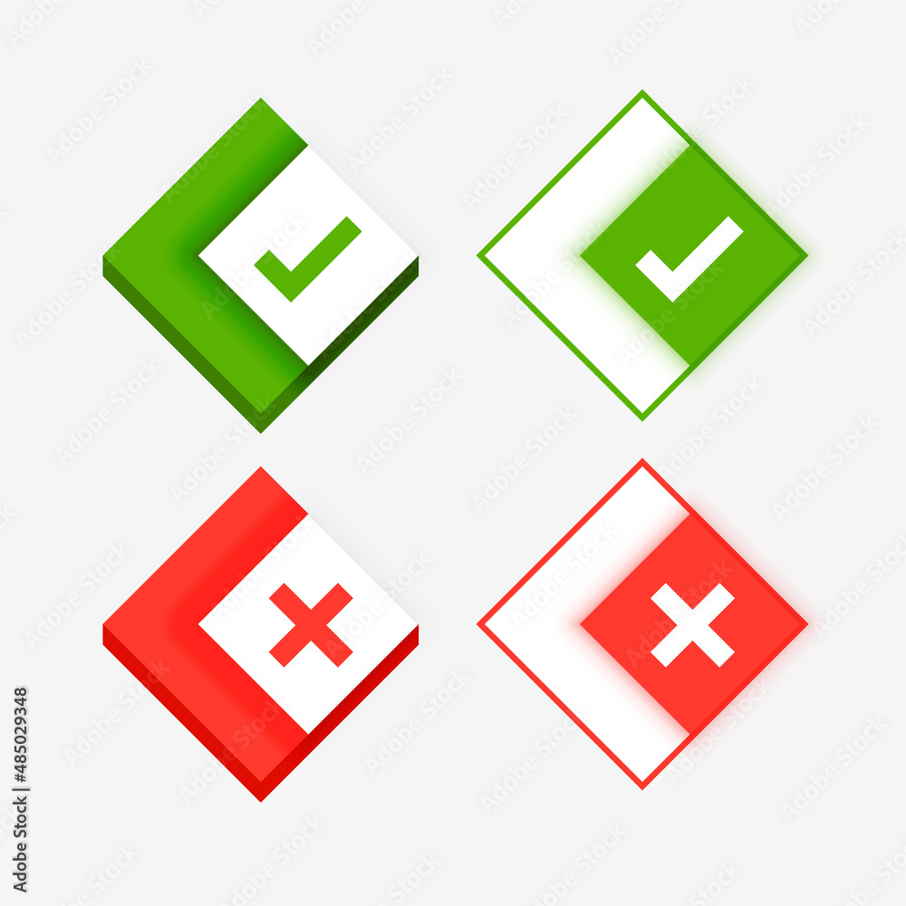 accepted or denied symbols design accepted or denied symbols design