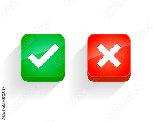yes or no button symbols
