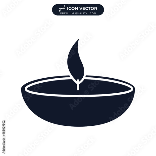 candle ramadan icon symbol template for graphic and web design collection logo vector illustration
