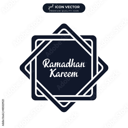 Ramadan Kareem, Eid Mubarak icon symbol template for graphic and web design collection logo vector illustration
