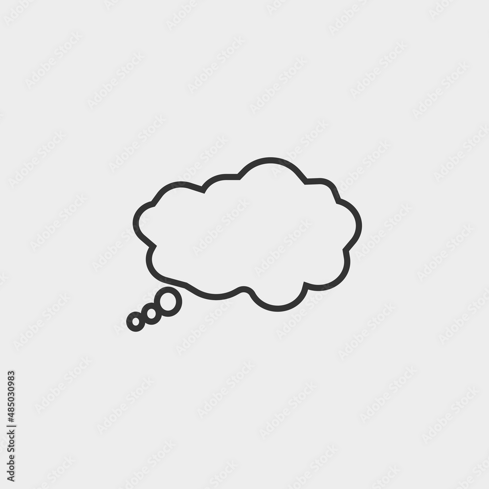 Thought bubble vector icon illustration sign