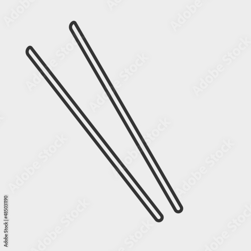 Chopsticks vector icon illustration sign