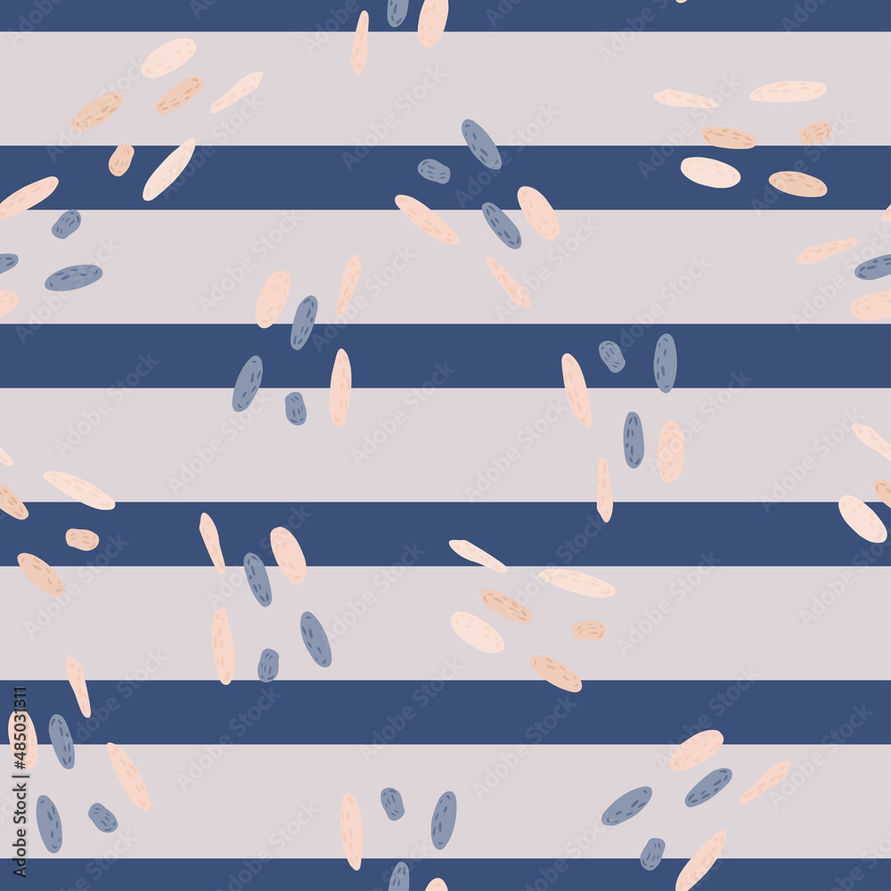 Obraz premium Seamless pattern pebbles. Beautiful texture gravel for fabric design. Repeated template stone in doodle style for fabric.