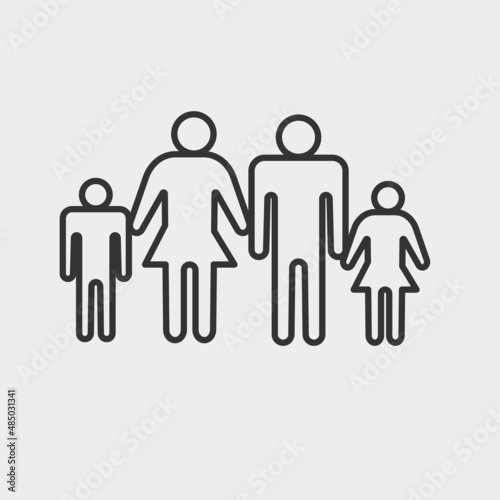  family vector icon illustration sign