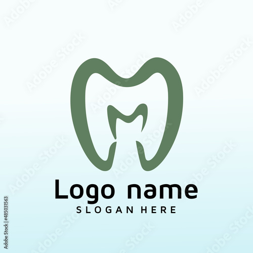 Revamping newly purchased dental office logo design letter M