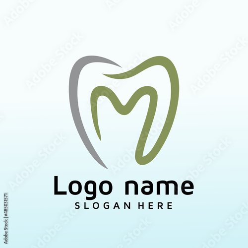 Revamping newly purchased dental office logo design letter M