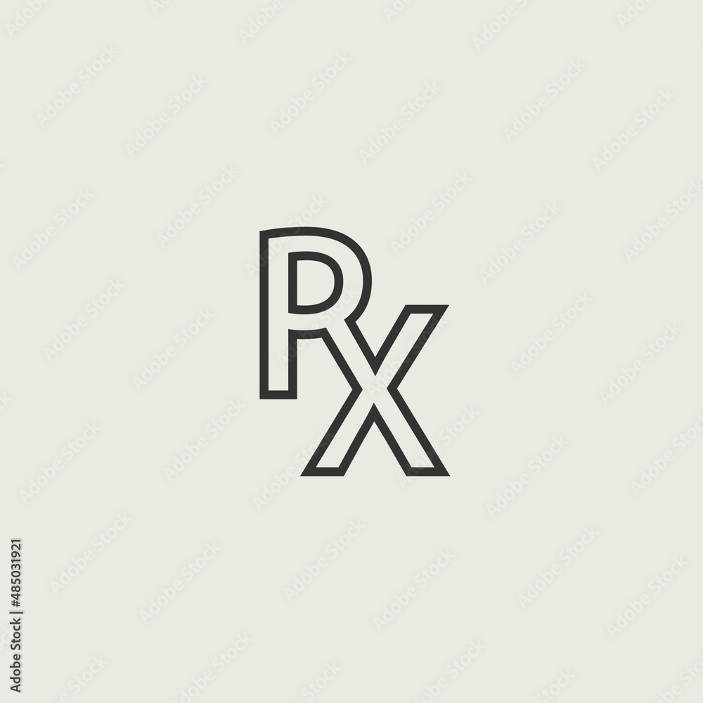 Rx_pharmacy vector icon illustration sign Rx_pharmacy vector icon illustration sign