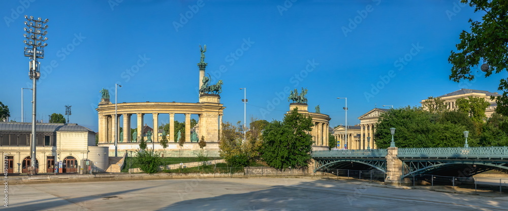 Heroes Square in Budapest, Hungary