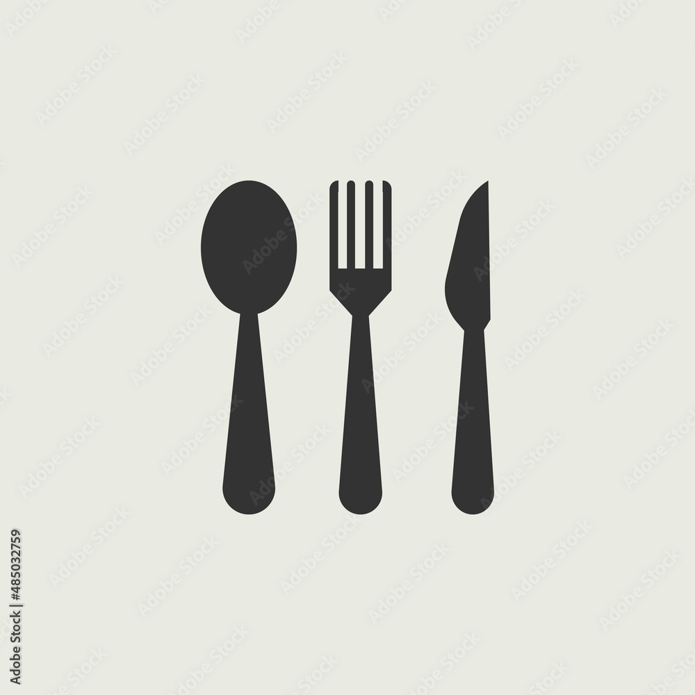 Cutlery vector icon illustration sign Cutlery vector icon illustration sign