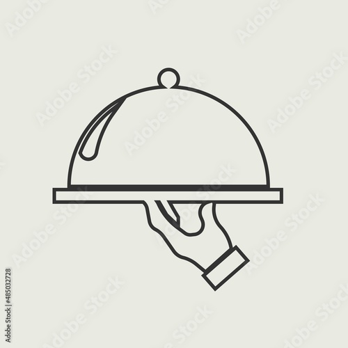 Covered_food vector icon illustration sign