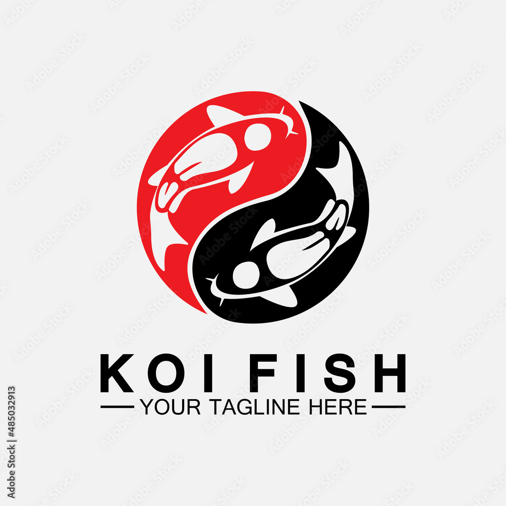Koi Fish Logo Design Vector Template Koi Fish Logo Design Vector Template