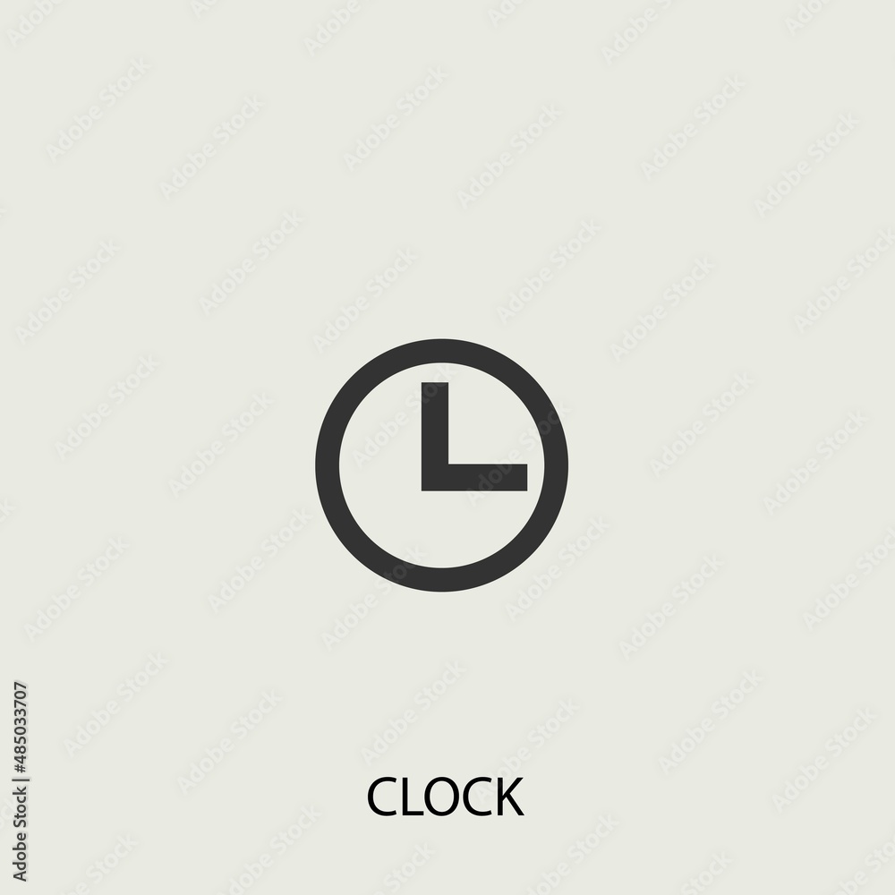 Clock vector icon illustration sign Clock vector icon illustration sign