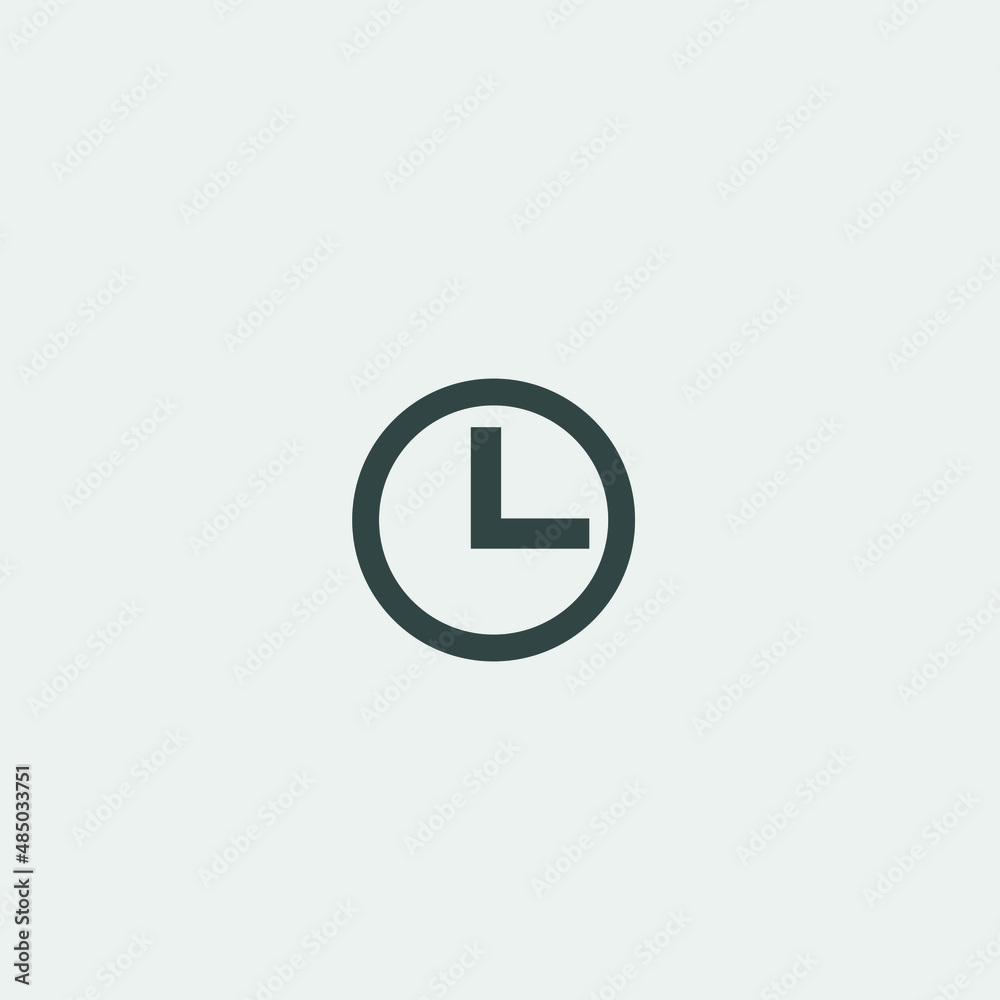 Clock vector icon illustration sign Clock vector icon illustration sign