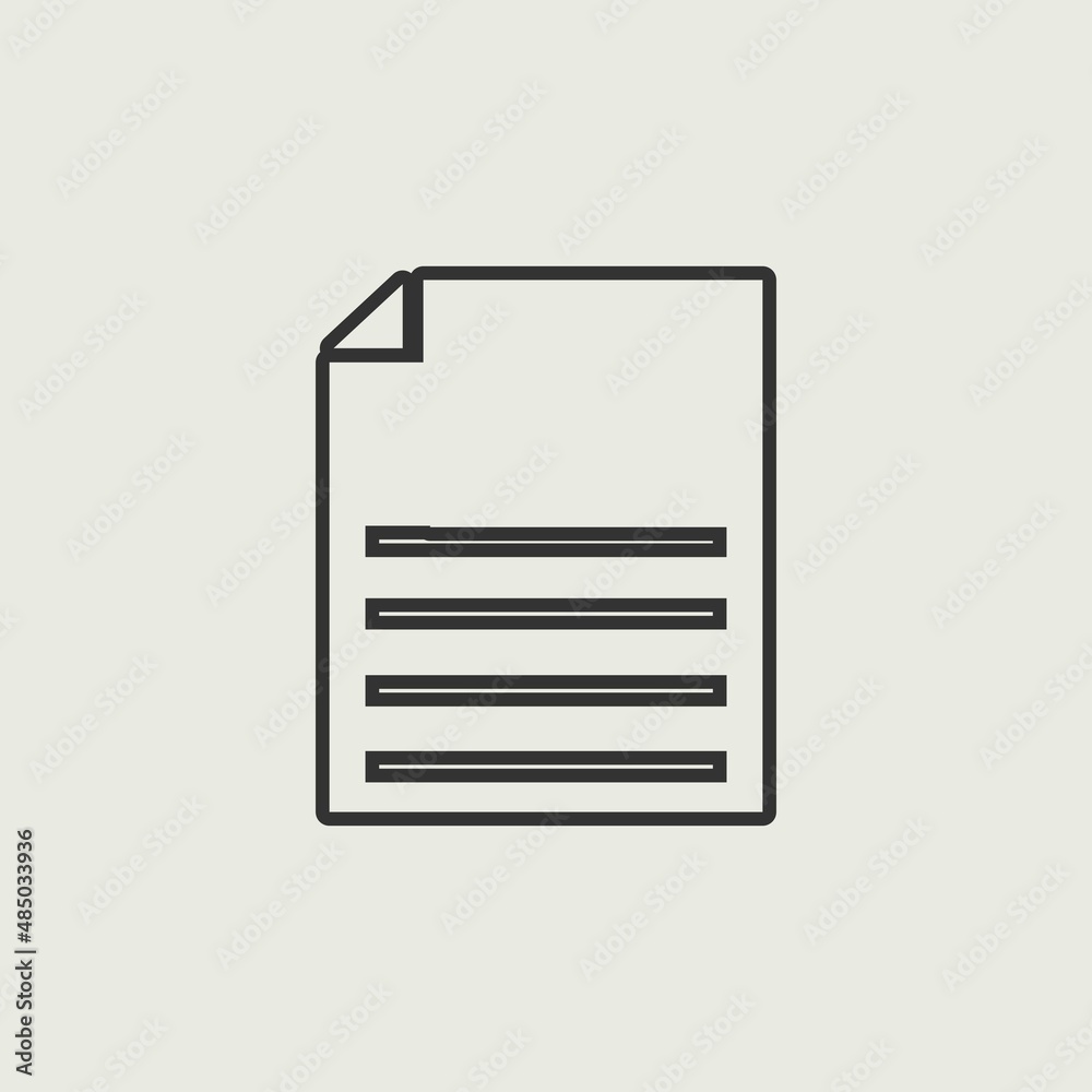 Document vector icon illustration sign Document vector icon illustration sign