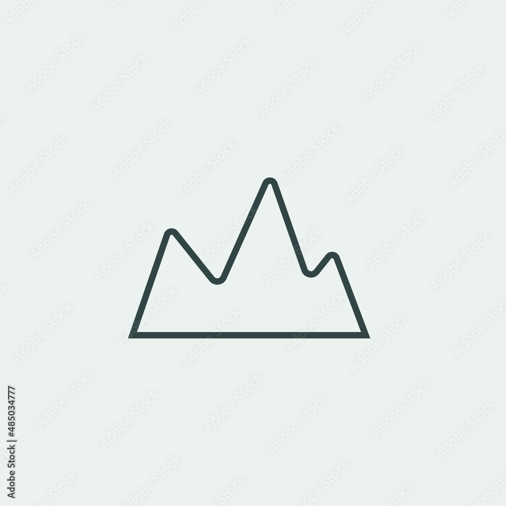 Mountain vector icon illustration sign Mountain vector icon illustration sign