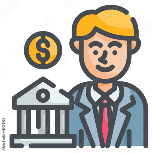 banker line icon