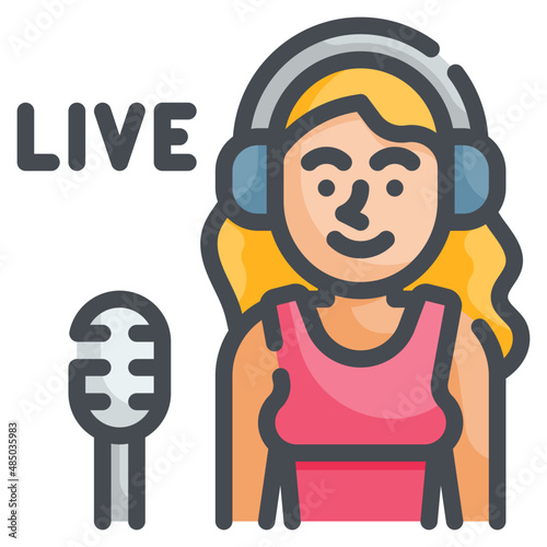 streamer line icon