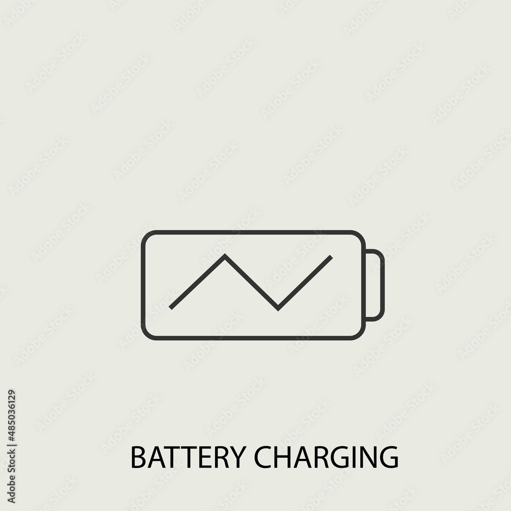 Battery_charging vector icon illustration sign Battery_charging vector icon illustration sign