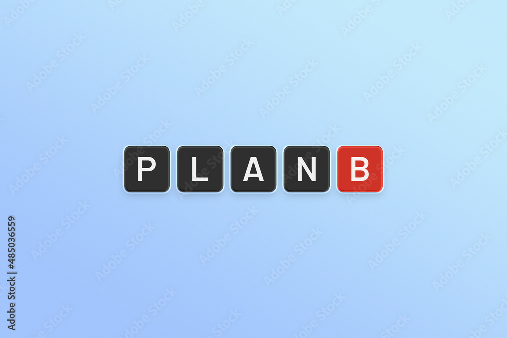 Plan B text message on blue background. Plan B text message on blue background.