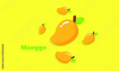 Vector Manggo Illustration Fruits Cute