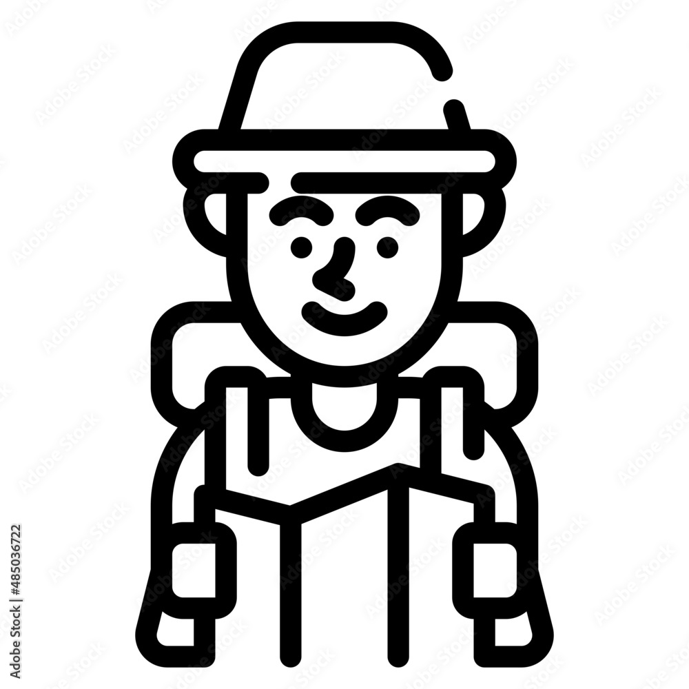 traveller line icon