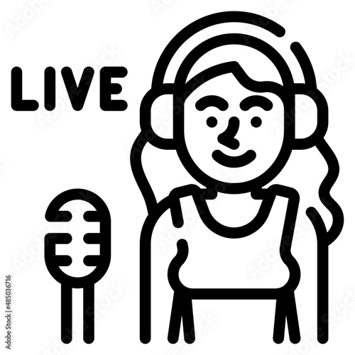 streamer line icon