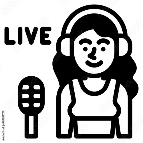 streamer glyph icon