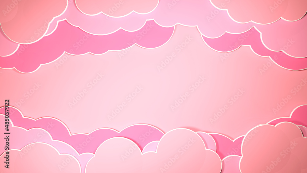 Happy Valentine's day background, clouds with Place for text